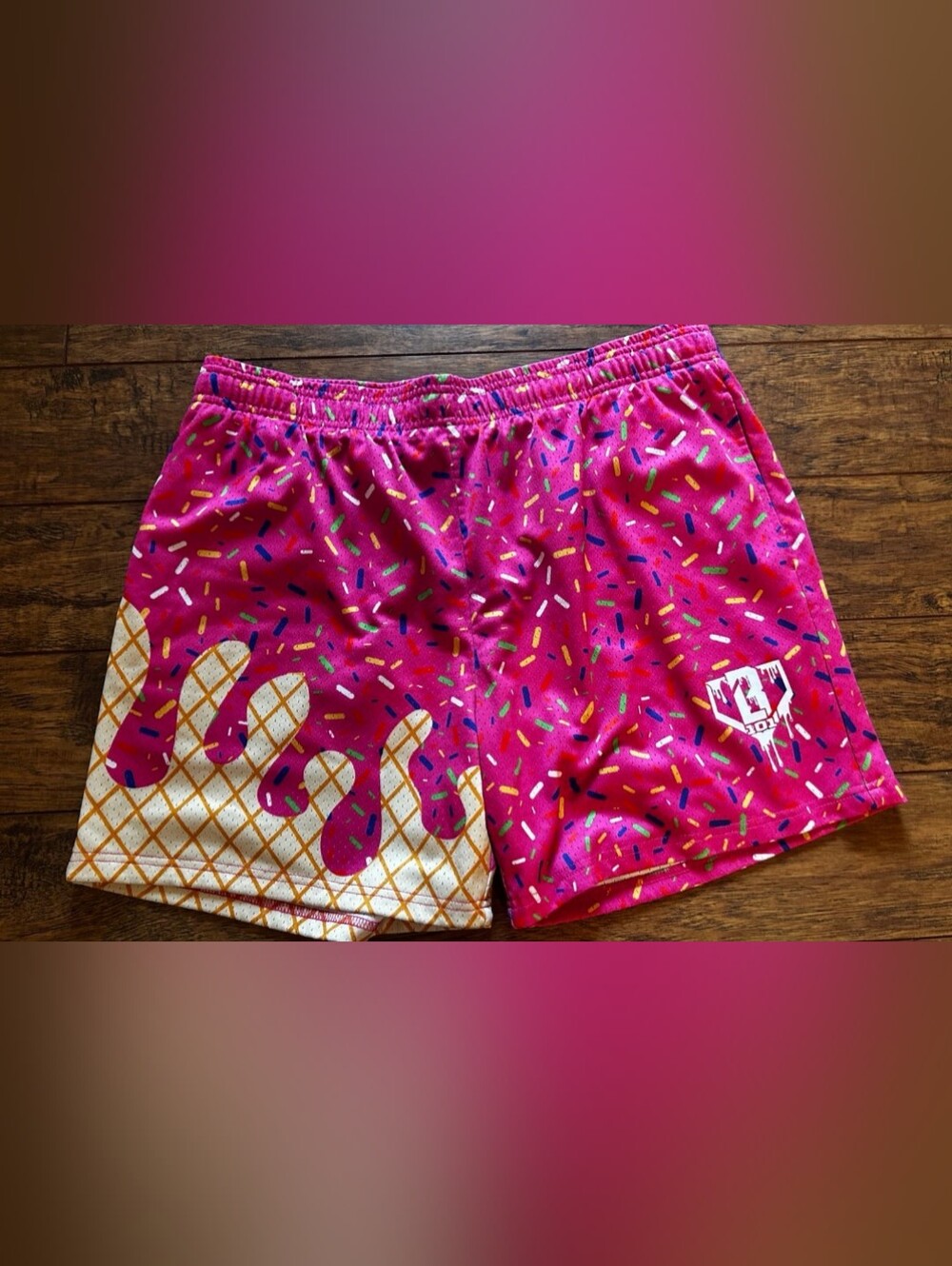 Baseball Lifestyle 101 Strawberry Ice Cream Shorts Size Youth Large